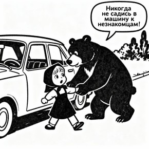 Продолжаем серию постов с нашими героями Машей и Медведем, которые учат детей основам безопасности