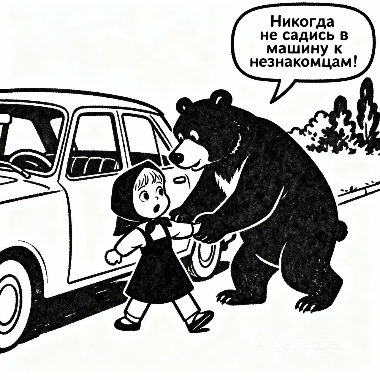 Продолжаем серию постов с нашими героями Машей и Медведем, которые учат детей основам безопасности