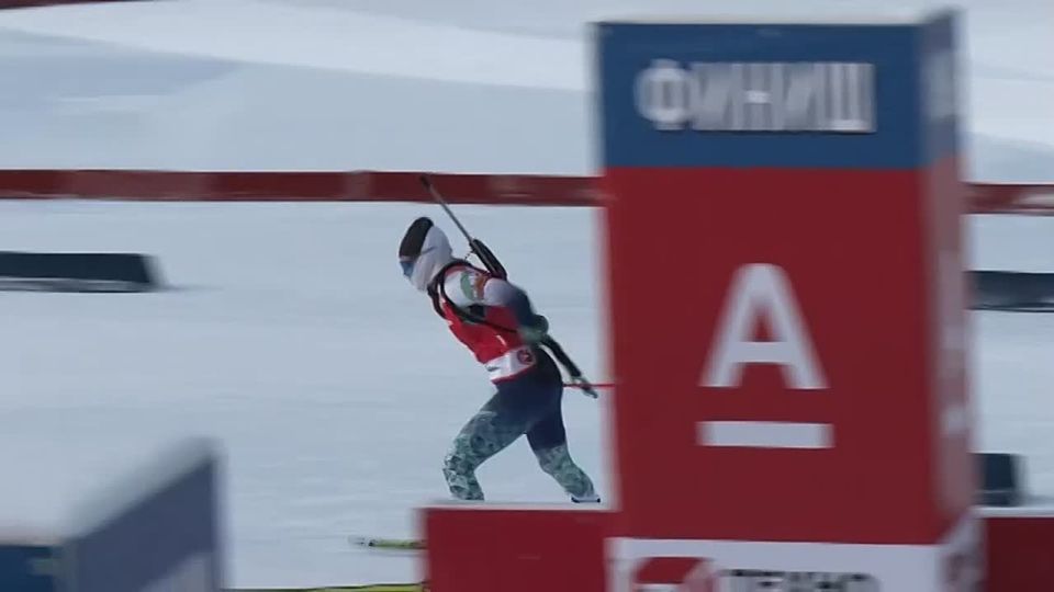 Белорусская биатлонистка Анна Сола одержала победу в спринтерской гонке