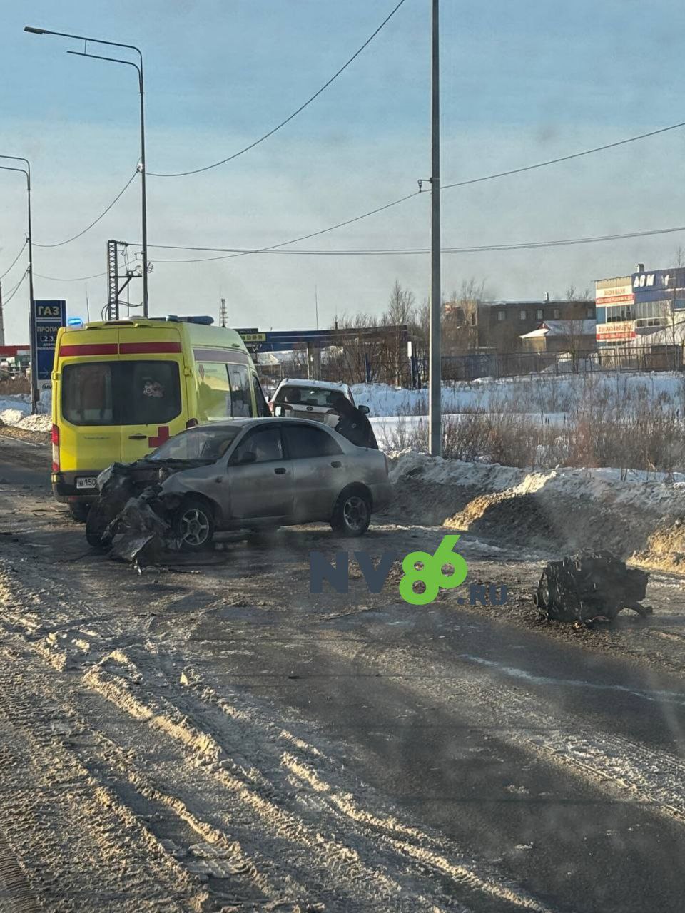 Жесткое ДТП на въезде в город со стороны Излучинска Жесткое ДТП на въезде в город со стороны Излучинска