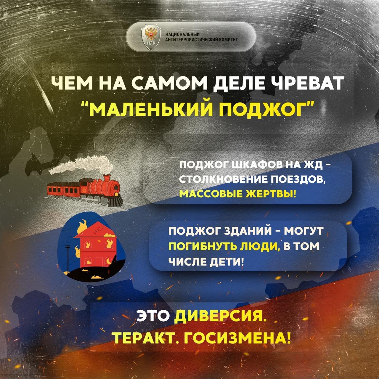 Национальный антитеррористический комитет России призывает граждан быть бдительными и критически осмысливать все поступающие предложения, чтобы не стать жертвой вербовщиков и избежать необдуманных поступков Национальный антитеррористический комитет России призывает граждан быть бдительными и критически осмысливать все поступающие предложения, чтобы не стать жертвой вербовщиков и избежать необдуманных поступков