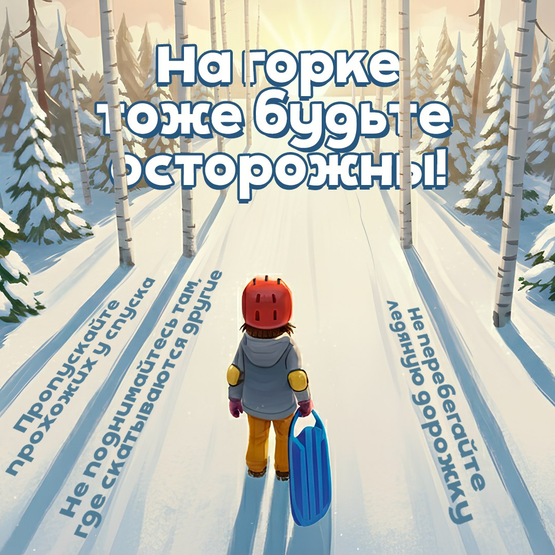 Безопасная зима для детей. Катание с горок – одно из главных зимних удовольствий Безопасная зима для детей. Катание с горок – одно из главных зимних удовольствий