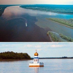Роман Насонов: На слиянии величественных сибирских рек — Оби и Иртыша, недалеко от Ханты-Мансийска, расположена плавучая часовня-маяк, посвященная Святому Николаю Чудотворцу