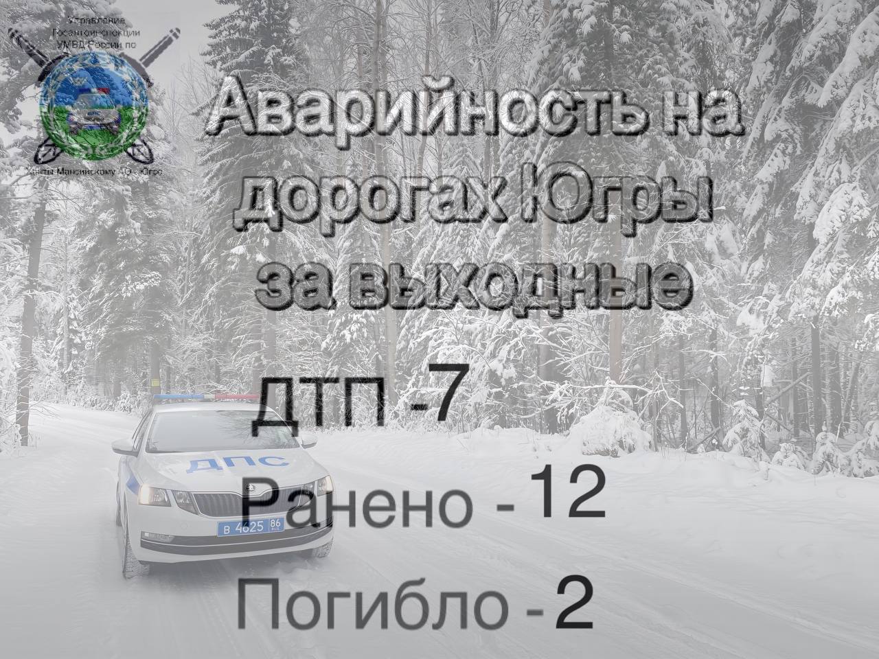 Сводка Госавтоинспекции за выходные (с 13 по 14 декабря) 2025 года: