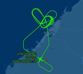 Самолет авиакомпании Utair, следовавший по маршруту «Дубай - Москва» приземлился в аэропорту вылета