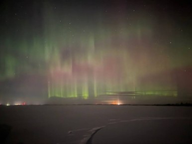 Сегодня ночью было полярное сияние