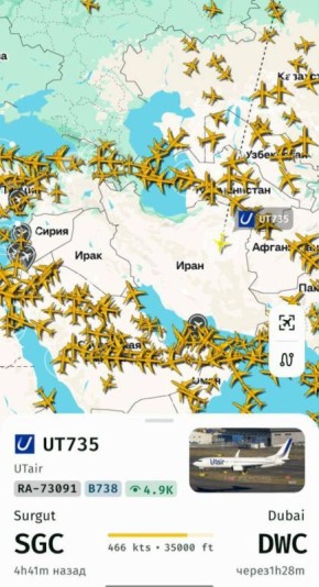 Единственный рейс, рискнувший сейчас лететь в Дубай