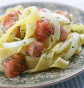 Изысканные тальятелле с чили и соусом из раков