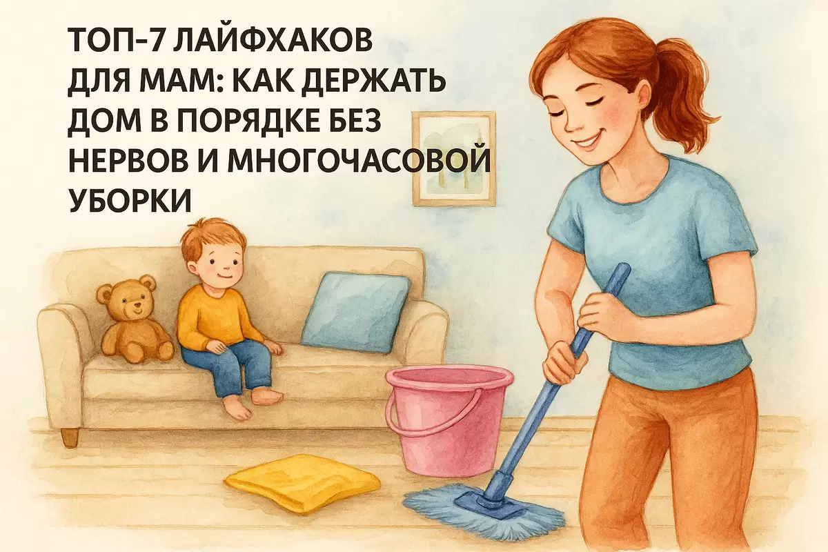 Как сделать уборку легкой и быстрой: 7 лайфхаков для занятых мам