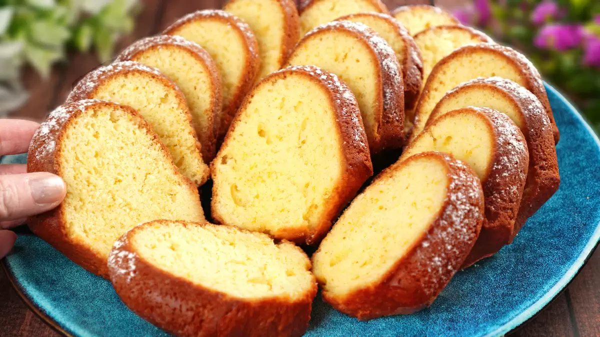 Нежный апельсиновый кекс за 10 минут