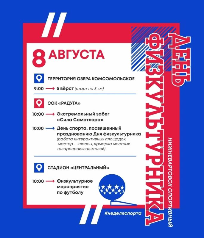 Вартовчане, ловите афишу спортивной недели Вартовчане, ловите афишу спортивной недели
