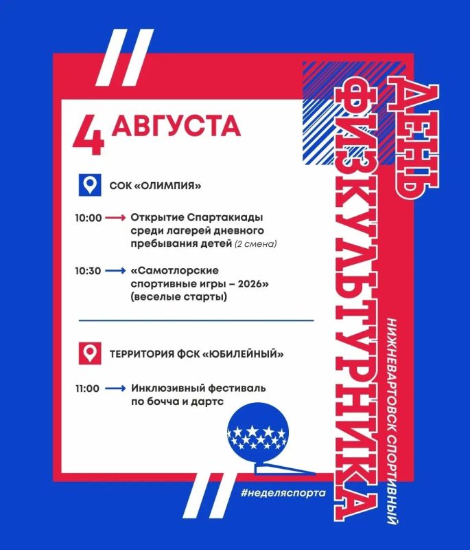 Вартовчане, ловите афишу спортивной недели Вартовчане, ловите афишу спортивной недели