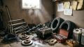 Запчасти и два аккумулятора для грузовика, сварочный аппарат, кабельудлинитель, зарядное устройство для аккумулятора, шуруповерт и набор инструментов