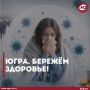 Югра, бережем здоровье! . За неделю заболеваемость ОРВИ подскочила на 86%