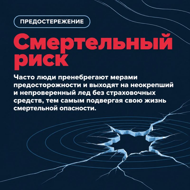 Управление по делам ГО и ЧС Администрации города напоминает, что выходить на неокрепший лёд смертельно опасно Управление по делам ГО и ЧС Администрации города напоминает, что выходить на неокрепший лёд смертельно опасно