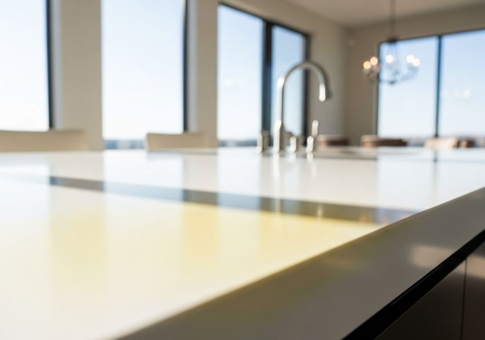 Как вернуть акриловой столешнице первозданный вид и защитить от пожелтения